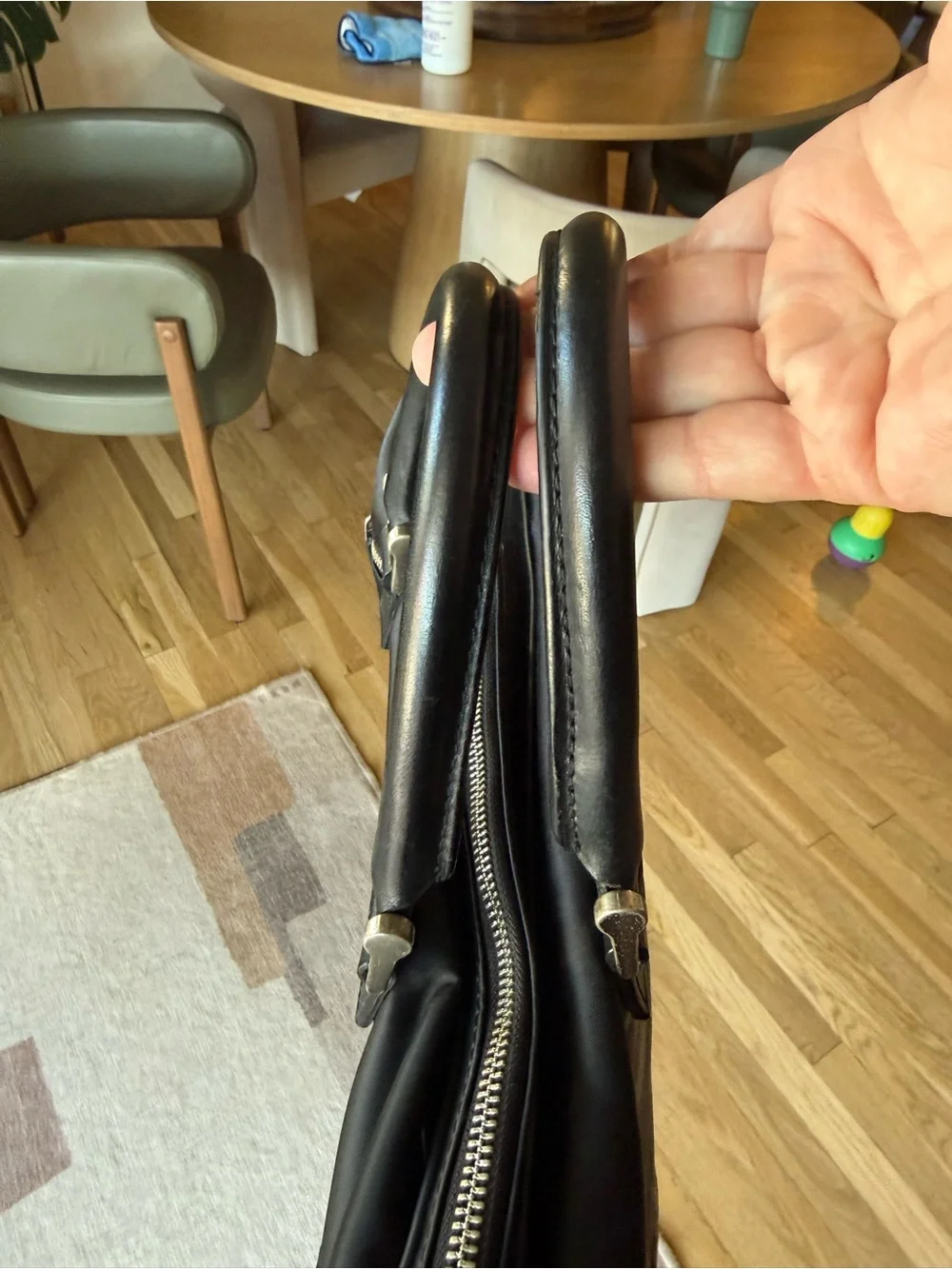 Y2K Burberry Black Nylon & Leather Laptop Briefcase